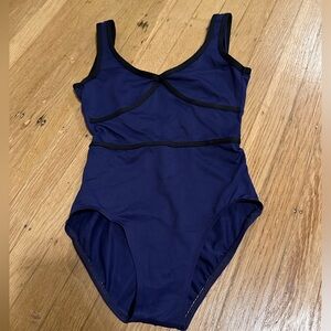 Ainsliewear “Miriam” Soft V-Neck, Accent Trim Leotard, Adult S